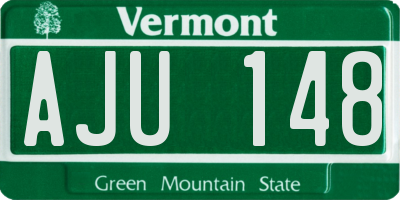 VT license plate AJU148