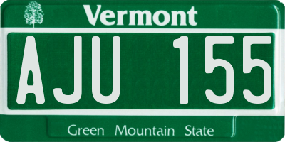 VT license plate AJU155