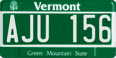 VT license plate AJU156