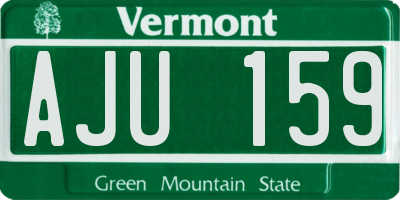 VT license plate AJU159