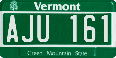 VT license plate AJU161