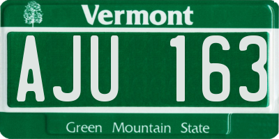 VT license plate AJU163