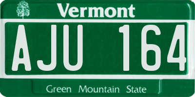 VT license plate AJU164