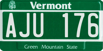 VT license plate AJU176
