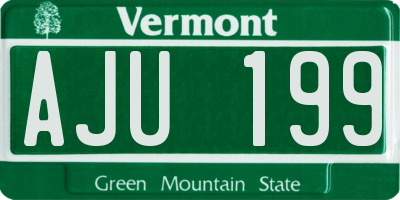 VT license plate AJU199