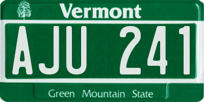 VT license plate AJU241