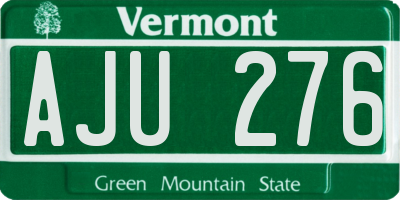 VT license plate AJU276