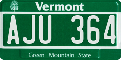 VT license plate AJU364