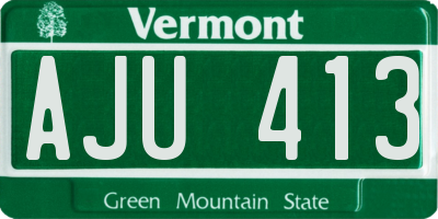 VT license plate AJU413