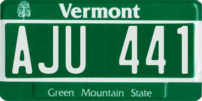 VT license plate AJU441
