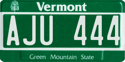 VT license plate AJU444