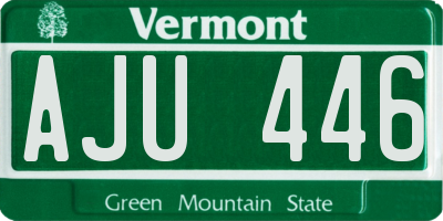 VT license plate AJU446