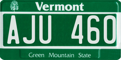 VT license plate AJU460