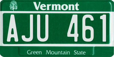 VT license plate AJU461