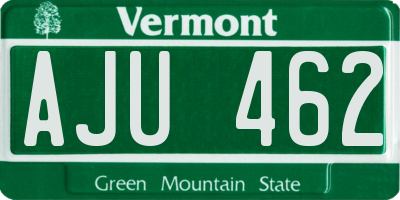 VT license plate AJU462