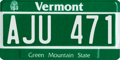VT license plate AJU471