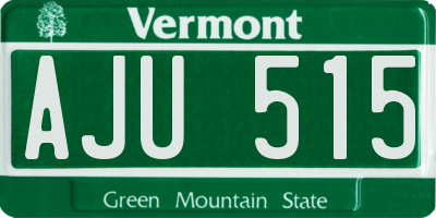 VT license plate AJU515
