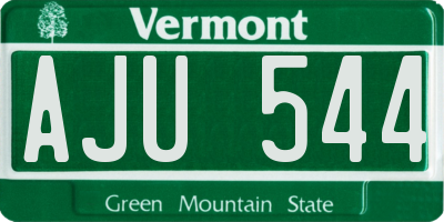 VT license plate AJU544