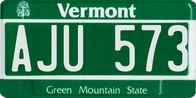 VT license plate AJU573