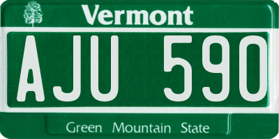 VT license plate AJU590