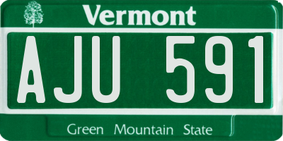 VT license plate AJU591