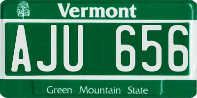 VT license plate AJU656