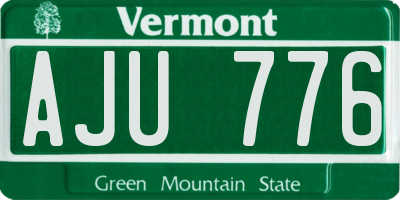 VT license plate AJU776
