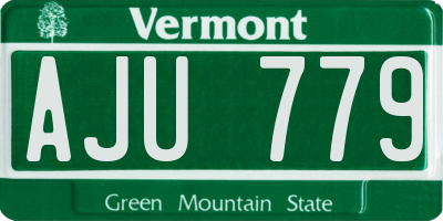 VT license plate AJU779