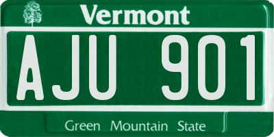 VT license plate AJU901