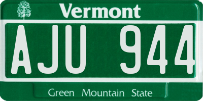 VT license plate AJU944