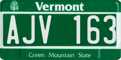 VT license plate AJV163