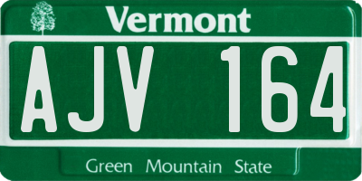 VT license plate AJV164