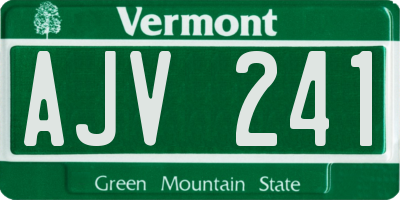 VT license plate AJV241