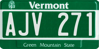 VT license plate AJV271