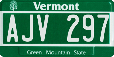 VT license plate AJV297
