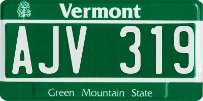 VT license plate AJV319