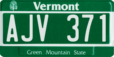 VT license plate AJV371