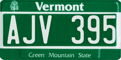 VT license plate AJV395