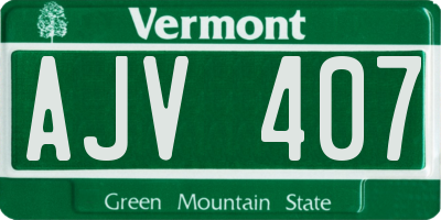 VT license plate AJV407
