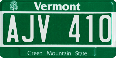 VT license plate AJV410