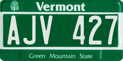 VT license plate AJV427