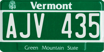 VT license plate AJV435