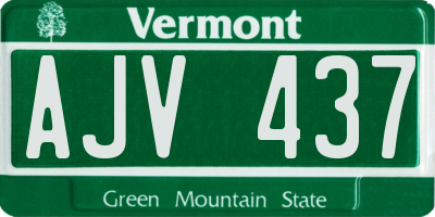 VT license plate AJV437