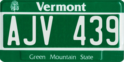 VT license plate AJV439