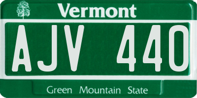 VT license plate AJV440