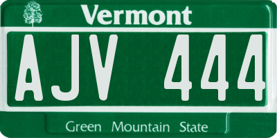 VT license plate AJV444