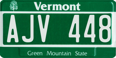 VT license plate AJV448