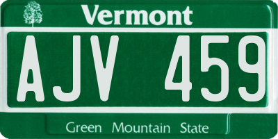 VT license plate AJV459