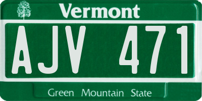 VT license plate AJV471