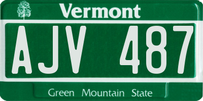 VT license plate AJV487